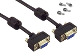 IEC M13293 VGA Monitor Extension Cable with thin boots Male to Female High Resolution 6'