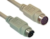 IEC M1522-10 8 Pin Mini Din Male to Female Straight Through Cable 10'