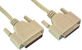 IEC M2132-03 DB25 Male to Female 25 Conductor Straight Through Cable 3'