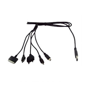 IEC M2401 "USB Charge Cable for iPhone / iPod, Micro-USB / Mini-USB, Sony K750 & Samsung G600"
