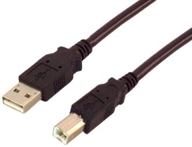 IEC M24040-03 USB Type A to Type B Jumper Cable 3 feet (USB 2.0 Compliant) Black
