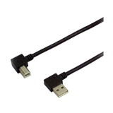 IEC M2404RA-03 USB Type A to Type B Jumper Cable 6 feet (USB 2.0 Compliant) 90 degree both ends