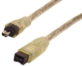 IEC M2437-03 IEEE 1394 9 Pin to 4 Pin FireWire 800 (FireWire II) Cable 3'