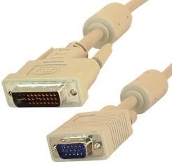 IEC M5127-10 DVI-A (or DVI-I) Male to DH15M (VGA) Analog 10 Feet