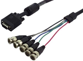 IEC M52280-10 VGA to 5 BNC Cable with Separate Sync Black 10'