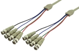 IEC M5284 Video 4 BNC Coaxial Cable (Composite Sync) 6'