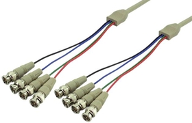 IEC M5284 Video 4 BNC Coaxial Cable (Composite Sync) 6'