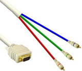 IEC M5329-12 DH15 Male (VGA) to 3 RCA Male Cable 12'