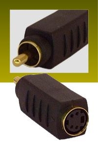 IEC M5661 SVHS MD04 Female to Composite RCA Male Adapter