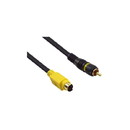 IEC M5663-06 SVHS MD04M to Composite RCA Male Cable 6 feet
