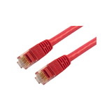 IEC M60462-.5 RJ45 4Pr Cat 6 Patch Cord with Molded Snag Free Strain Relief RED 6in