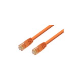 IEC M60463-01 RJ45 4Pr Cat 6 Patch Cord with Molded Snag Free Strain Relief ORANGE 1'