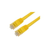 IEC M60464-01 RJ45 4Pr Cat 6 Patch Cord with Molded Snag Free Strain Relief YELLOW 1'
