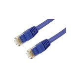 IEC M60466-01 RJ45 4Pr Cat 6 Patch Cord with Molded Snag Free Strain Relief BLUE 1'