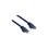 IEC M60466A-01 RJ45 4Pr Cat 6a Patch Cord with Molded Snag Free Strain Relief BLUE 1', Price/each