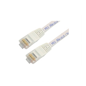 IEC M60469-03 RJ45 4Pr Cat 6 Patch Cord with Molded Snag Free Strain Relief WHITE 3'
