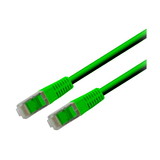 IEC M67465-07 RJ45 4Pr Cat 6 Shielded Patch Cord with Molded Snag Free Strain Relief GREEN 7'
