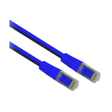 IEC M67466A-01 RJ45 4Pr Cat 6a Shielded Patch Cord with Molded Snag Free Strain Relief BLUE 1'