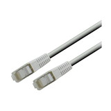 IEC M67469-01 RJ45 4Pr Cat 6 Shielded Patch Cord with Molded Snag Free Strain Relief WHITE 1'