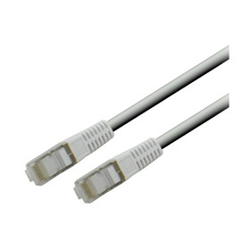 IEC M67469-01 RJ45 4Pr Cat 6 Shielded Patch Cord with Molded Snag Free Strain Relief WHITE 1'