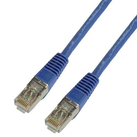 IEC M67476-01 RJ45 4 Shielded Pair Cat 7 with overall Braid (SSTP) and Molded Snag Free Strain Relief BLUE 1'