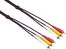 IEC M7385-12 Stereo VCR Audio and Video RCA Cable 12'