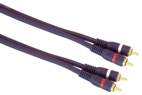 IEC M7392-03 2 RCA to 2 RCA Python Cable for Hi Resolution Audio and Video Signals 3'