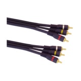 IEC M7393-15 3 RCA to 3 RCA Blue Python Cable for Hi Resolution Signals 15'