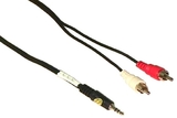 IEC M7400 3.5mm Stereo Male to 2 RCA Male Connectors 6'