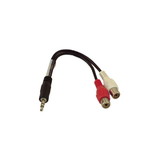 IEC M7401 3.5mm Stereo Male to 2 RCA Female Connectors 6in
