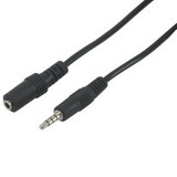 IEC M7462-06 3.5mm 4 Pole/Conductor Male to Female Audio/Video 6 feet