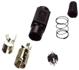 IEC MD04M-PWR Mini Din 4 Pin Male Connector with 1 Amp rated contacts