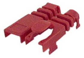IEC MP06HS-RD RJ11 Modular Snap-on Strain Relief Boot - Red