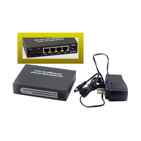 IEC NEX20443-40 Switch 10/100 4 Port plus 1 Port Fiber Optic Single-Mode SC 40 Kilometer Full Duplex