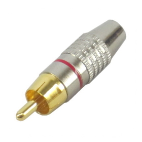 IEC PHONOM-MRD RCA Type Phono Male Metal Red