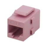 IEC RJ4508F-F-MPIL6 RJ4508 Keystone Connector Female to Female Category 6 Pink