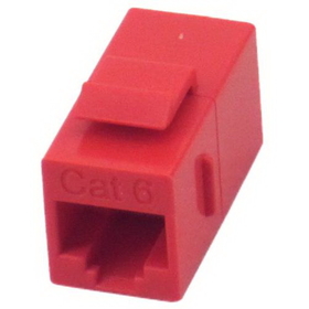 IEC RJ4508F-F-MRDL6 RJ4508 Keystone Connector Female to Female Category 6 Red