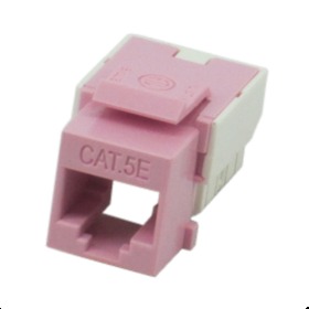 IEC RJ4508F-MT-PIL5 RJ4508 Female Keystone Connector Pink Category 5e