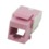 IEC RJ4508F-MT-PIL5 RJ4508 Female Keystone Connector Pink Category 5e, Price/each