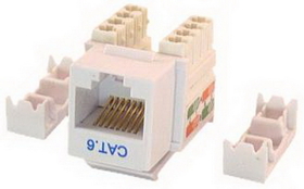 IEC RJ4508F-MT-WHL6 RJ4508 Female Keystone Connector White Category 6