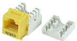 IEC RJ4508F-MT-YEL5 RJ4508 Female Keystone Connector Yellow Category 5e