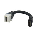 IEC RJHDMIF-M-WH HDMI Female to Male Pigtail Keystone Insert White