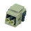 IEC RJLCSMF-F-WH Fiber Optic LC UPC Duplex Singlemode Female to Female Keystone Connector Insert White, Price/each
