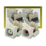 IEC RJRCARW110-WH RCA Female to 110 Punch in Keystone White Pair (1 Red RCA and 1 White RCA)