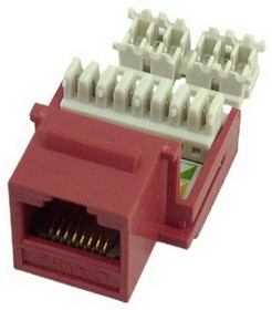 IEC RK4508F-MT-RDL5 RJ4508 Female Keystone Connector Red Category 5e