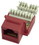 IEC RK4508F-MT-RDL5 RJ4508 Female Keystone Connector Red Category 5e, Price/each