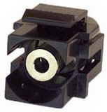 IEC RM35-BK 3.5 mm Stereo Phone Female to Female Flush Mount Keystone Connector Plate Insert Black