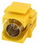 IEC RMBNC-YE BNC 75 Ohm Female to Female Flush Mount Keystone Connector Plate Insert Yellow, Price/each