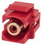 IEC RMRCA-RD RCA Female to Female Connector on Red Flush Mount Keystone, Price/each