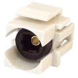 IEC RMTOS-WH Toslink Female to Female Connector on White Flush Mount Keystone White